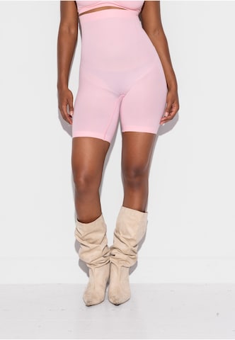 Pantalon modelant 'Alturra' Lykkeland Atelier en rose : devant