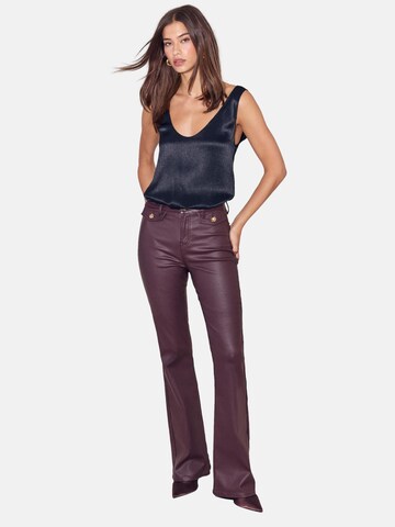 Lipsy Flared Jeans in Red: front