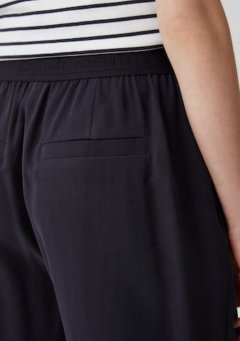 COMMA Szeroka nogawka Spodnie w kolorze czarny