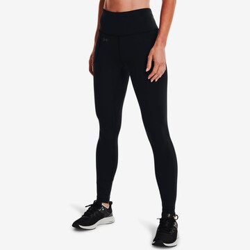 UNDER ARMOUR Skinny Sportbroek 'Motion' in Zwart: voorkant