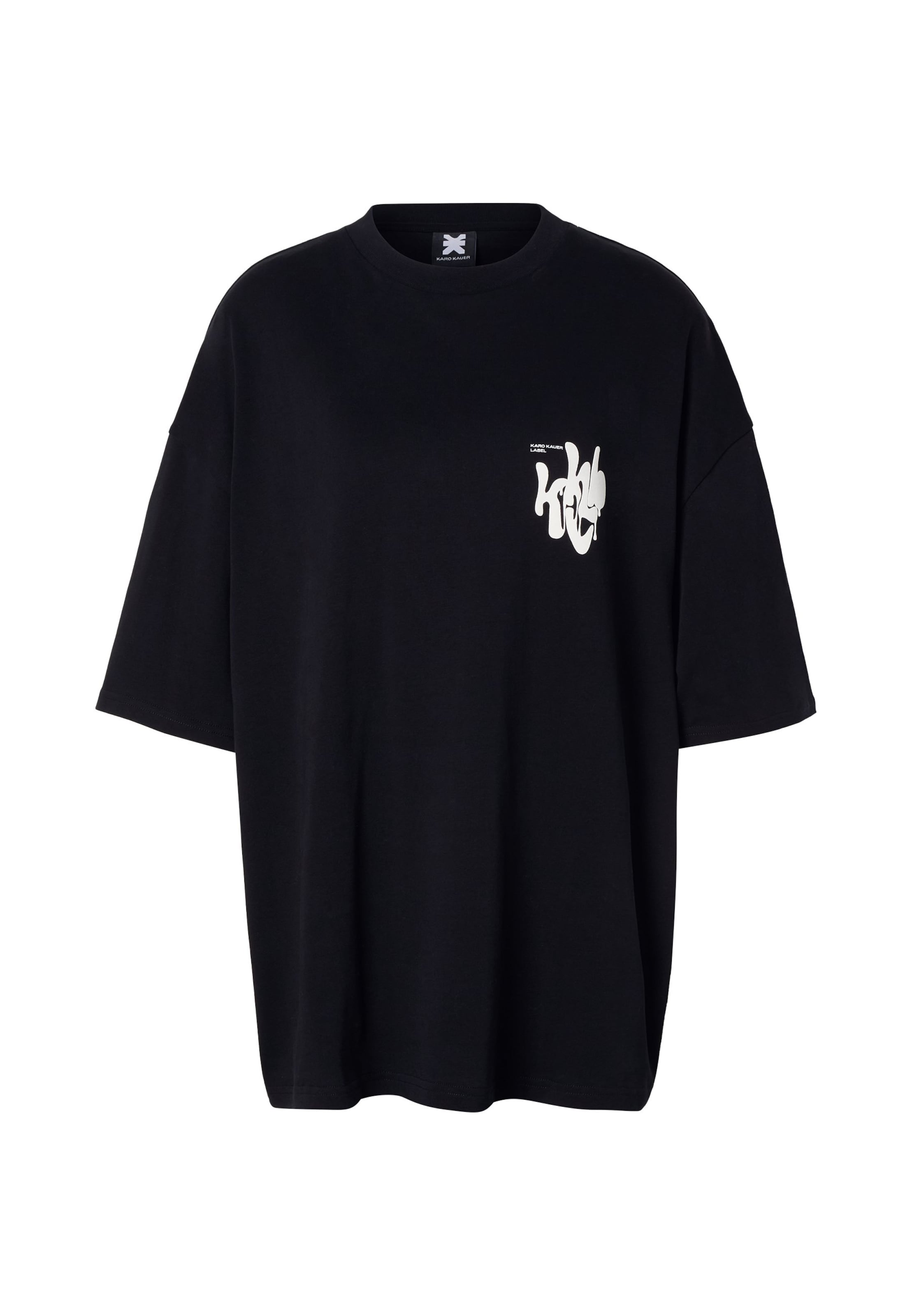 T-shirt oversize Karo Kauer en noir : devant