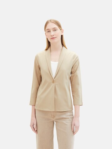 Blazer TOM TAILOR en beige : devant