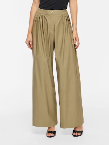 VILA - regular Pantalón plisado 'VIFLIKS' en verde: frente