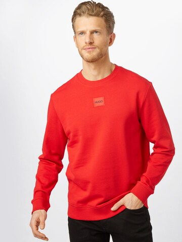 HUGO - Sweatshirt 'Diragol' em vermelho: frente