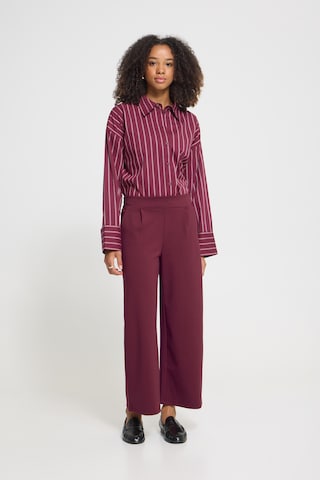 Wide Leg Pantalon 'IHKate' ICHI en violet : devant