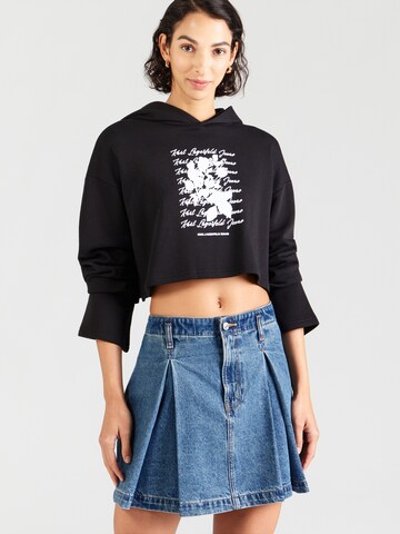 KARL LAGERFELD JEANS Sweatshirt in Zwart: voorkant