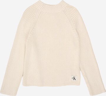 Calvin Klein Jeans Trui in Beige: voorkant