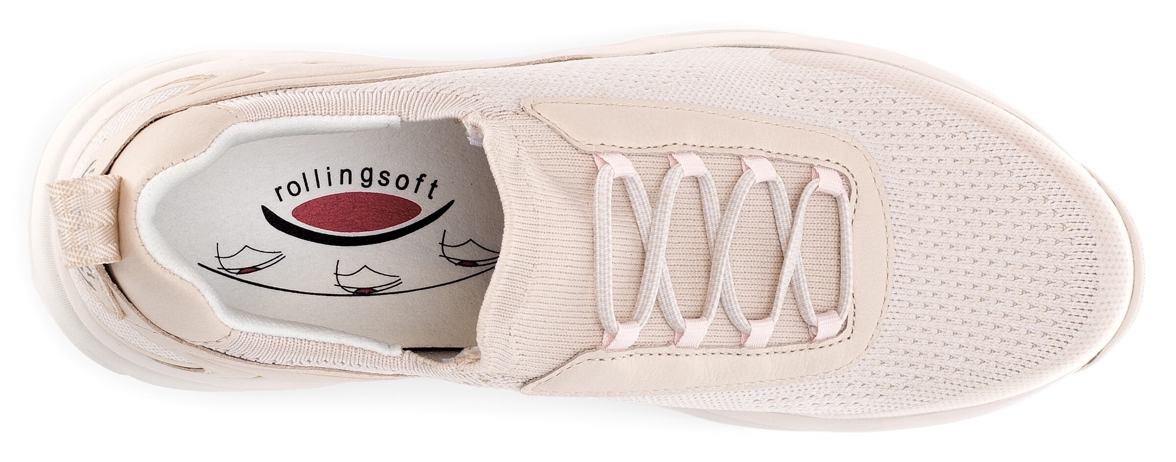Gabor Rollingsoft Slip-Ons in Beige