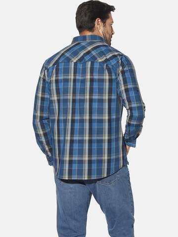 Jan Vanderstorm Comfort fit Button Up Shirt 'Jorvar' in Blue