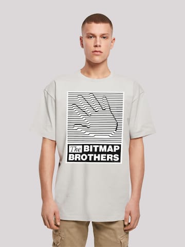 F4NT4STIC Shirt 'Bitmap Bros Retro Gaming SEVENSQUARED' in Grey: front