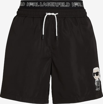 Pantaloncini da bagno di Karl Lagerfeld in nero: frontale