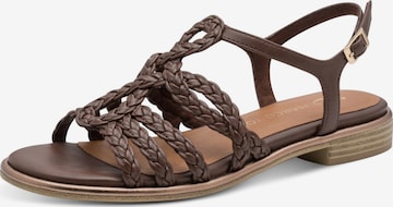 Sandales à lanières MARCO TOZZI en marron : devant