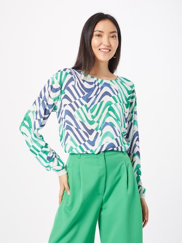 Key Largo Blouse 'SURF' in Blue: front