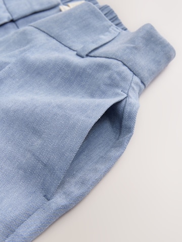 Next Wide leg Pleat-front trousers in Blue