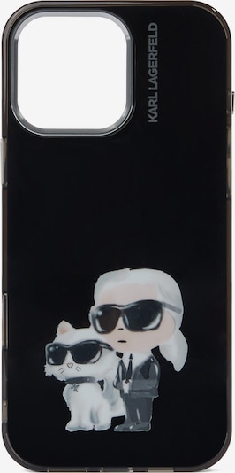 Išmaniojo telefono dėklas 'iPhone 16 Pro Max' iš Karl Lagerfeld, spalva – gelsvai pilka spalva / juoda / balkšva, Prekių apžvalga