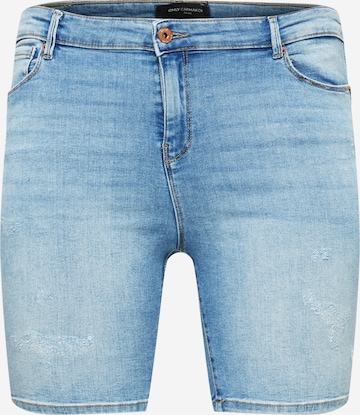 Coupe slim Jean 'Laola' ONLY Carmakoma en bleu : devant