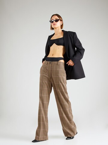 REPLAY Wide leg Pleated Pants in Beige