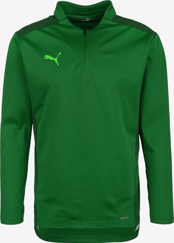 Sweat de sport PUMA en vert : devant