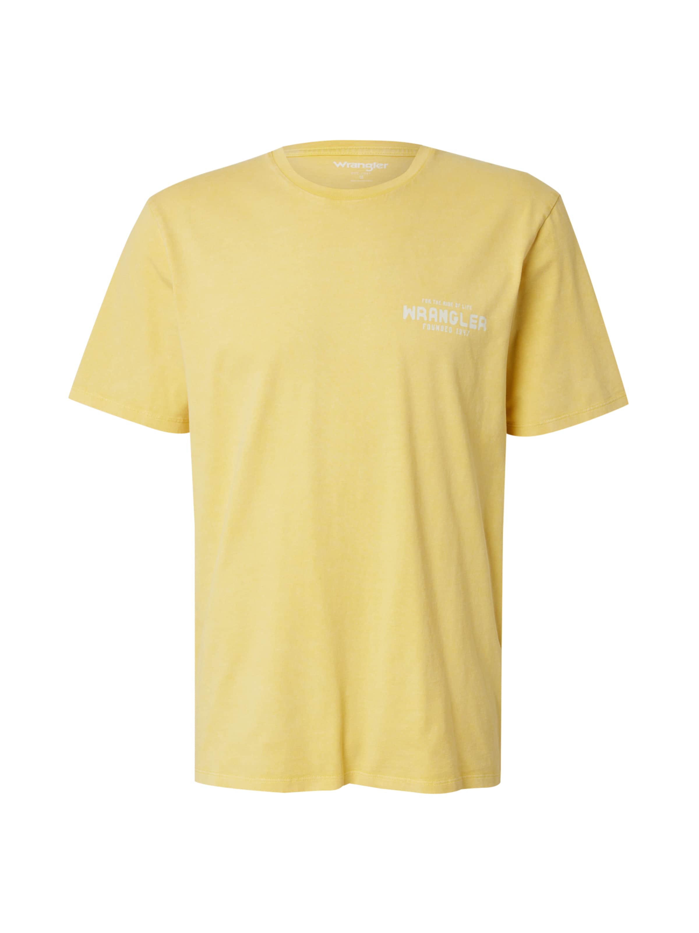 T-Shirt WRANGLER en jaune : devant