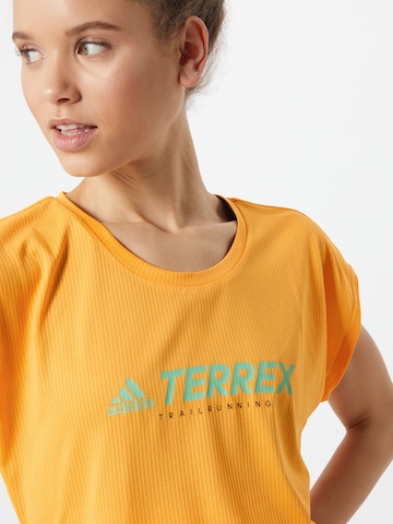 ADIDAS TERREX Funkcionalna majica | oranžna barva