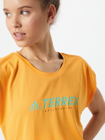 Tricou funcțional de la ADIDAS TERREX pe portocaliu