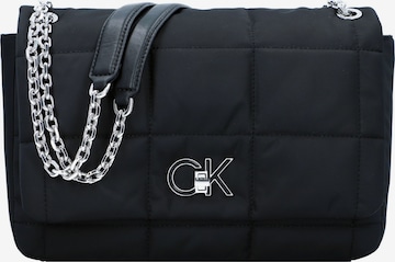 Calvin Klein Schultertasche 'Re-Lock Quilt' in Schwarz: predná strana