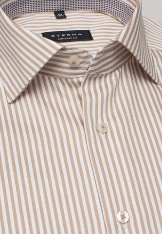 ETERNA Comfort fit Button Up Shirt in Beige