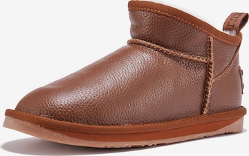 Australia Luxe Collective - Botas de tobillo en marrón: frente