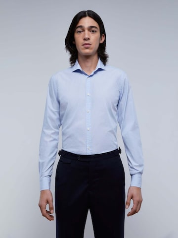 Scalpers Regular Fit Skjorte 'Fancy Class' i blå: forside