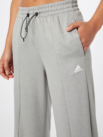 ADIDAS SPORTSWEAR Široke hlačnice Športne hlače 'Aeroready  High-Rise' | siva barva