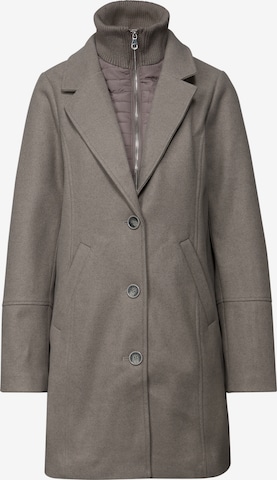 STREET ONE Between-Seasons Coat 'Inlay' in Brown: front