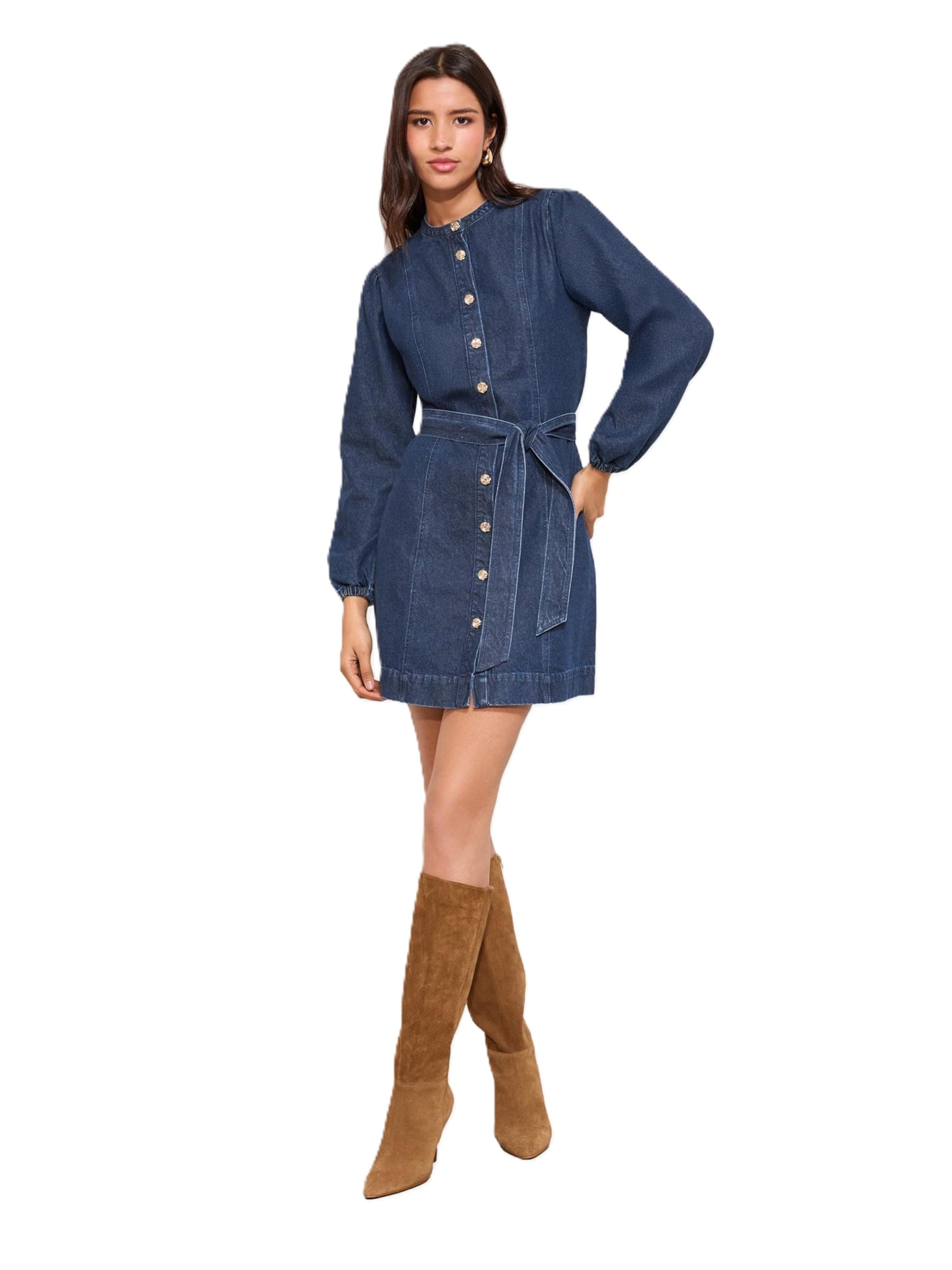 Friends Like These Платье в Синий: спереди