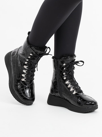 VITAFORM Schnürstiefelette in Schwarz