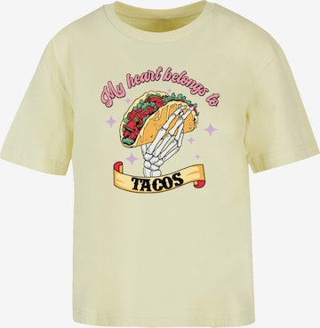 F4NT4STIC Shirt in Geel: voorkant