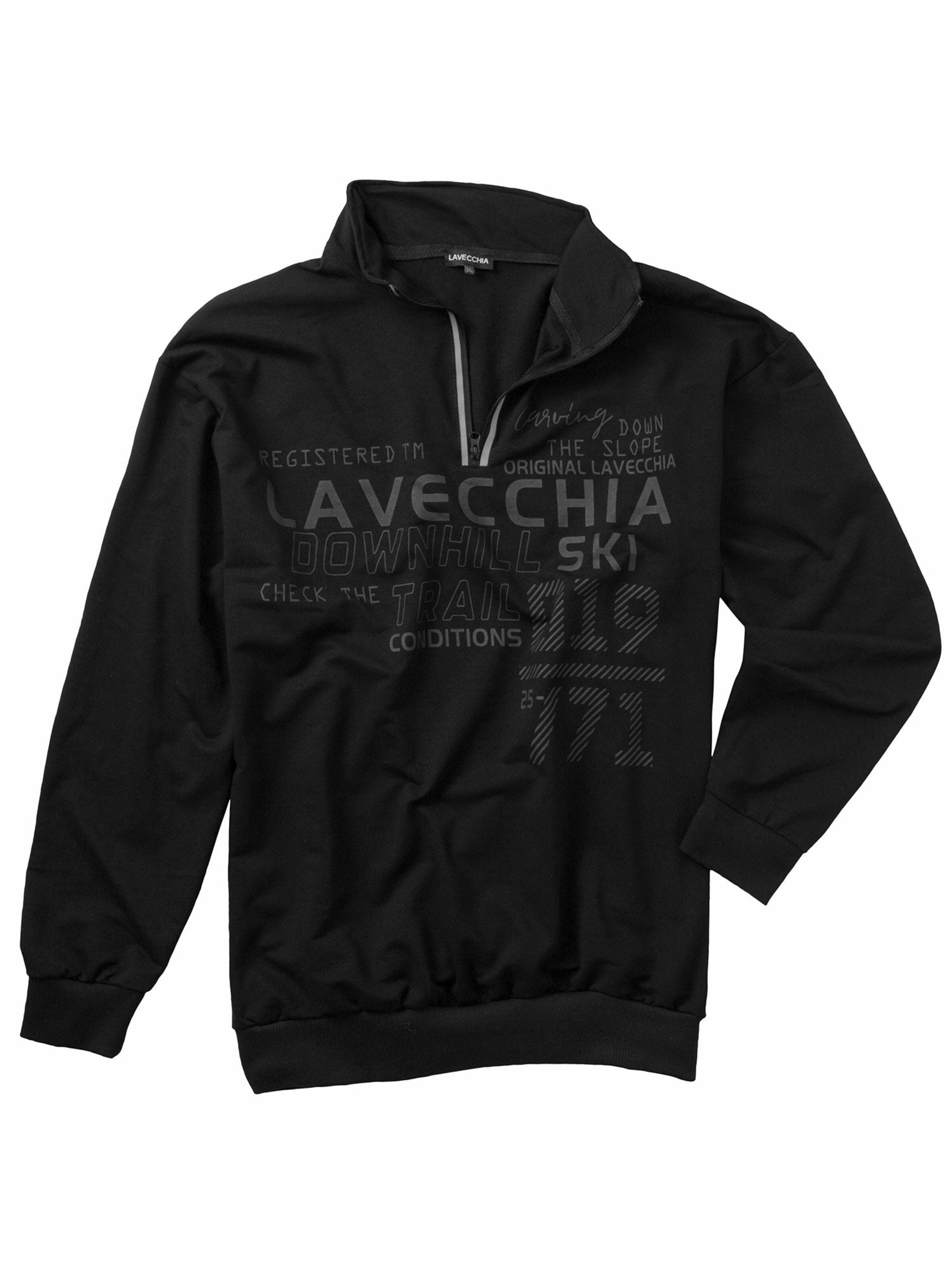 Lavecchia - Sweatshirt 'LV-2029 Übergrößen' em preto: frente