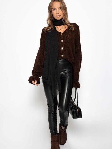 SASSYCLASSY Knit Cardigan in Brown