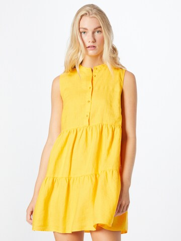 Sisley Košilové šaty – žlutá: přední strana