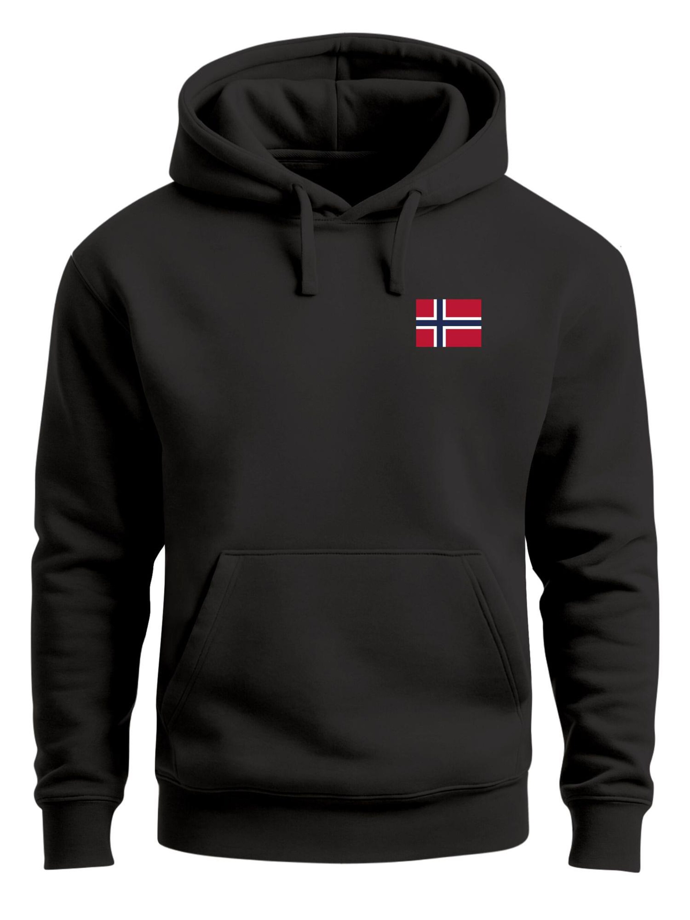 Neverless Sweatshirt 'Norwegen' in Black: front