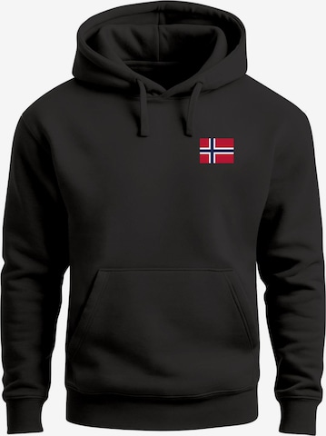 Neverless Sweatshirt 'Norwegen' in Black: front