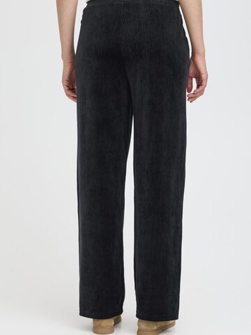 Oxmo Regular Broek ' OXEBBA WIDE LEG ' in Zwart