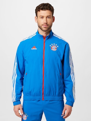 ADIDAS SPORTSWEAR Training jacket 'Fc Bayern Anthem' in Blue: front