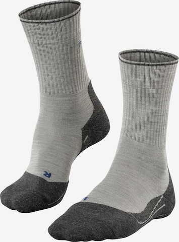 FALKE Sportsocken 'TK2 Explore Wool Silk' in Grau: Vorderseite