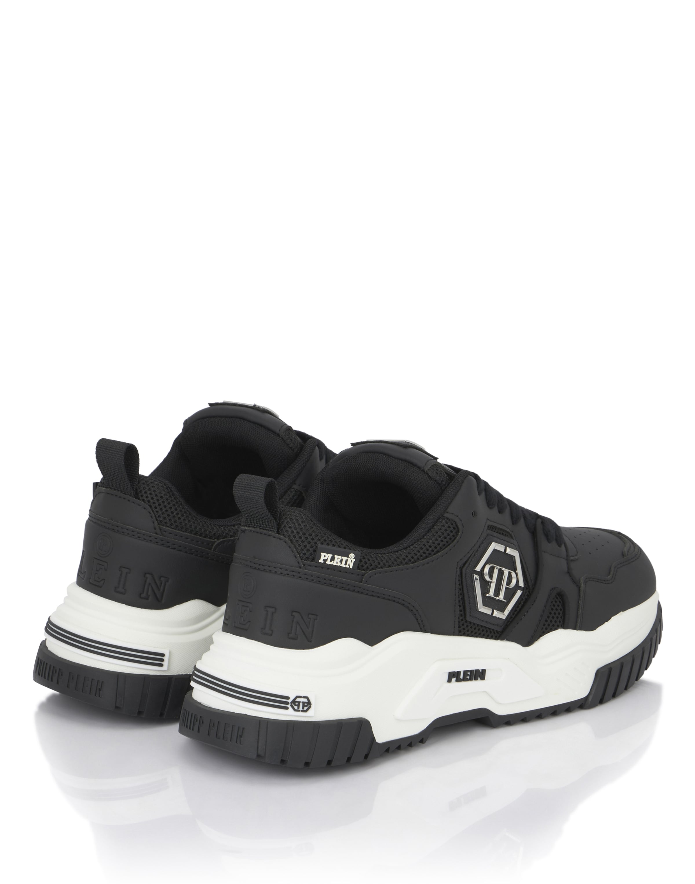 Philipp Plein - Sapatilhas baixas 'Hexagon' em preto