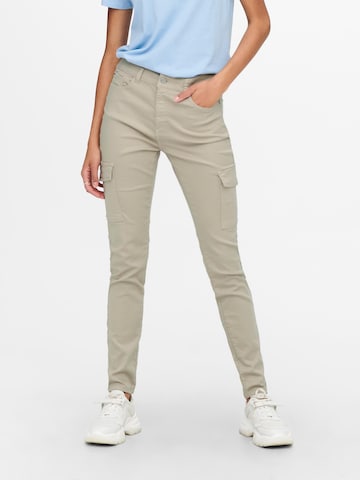 JDY Skinny Cargo trousers 'Lara' in Grey: front