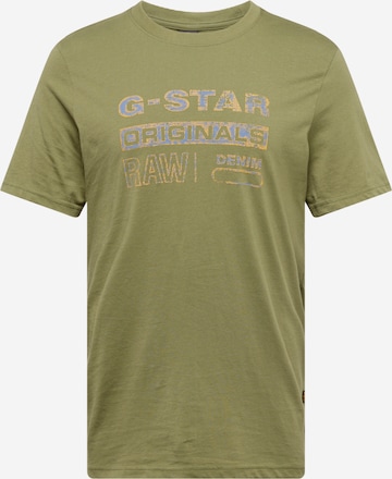 Maglietta di G-Star RAW in verde: frontale