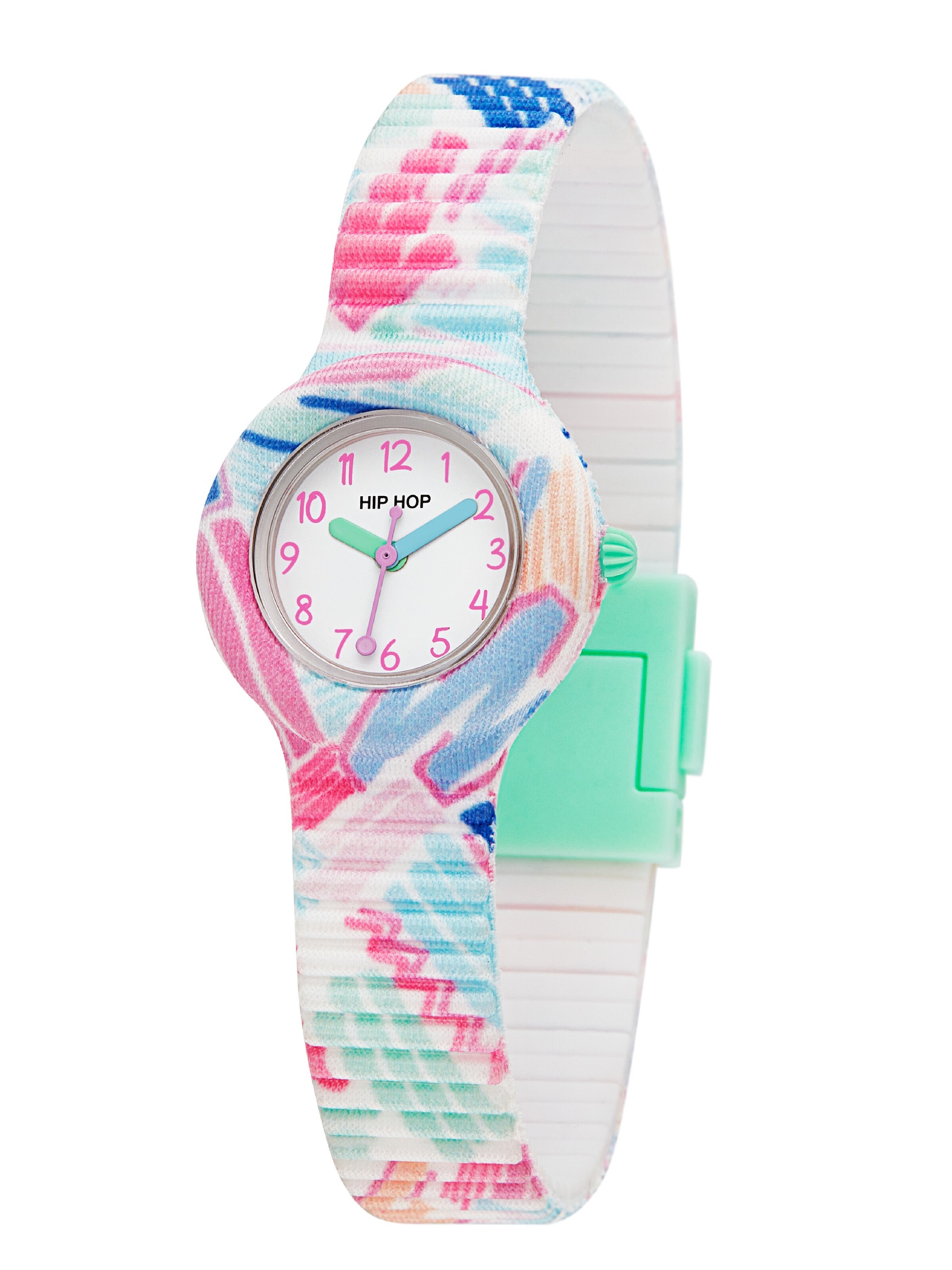 Hip Hop Analog Watch in White: front