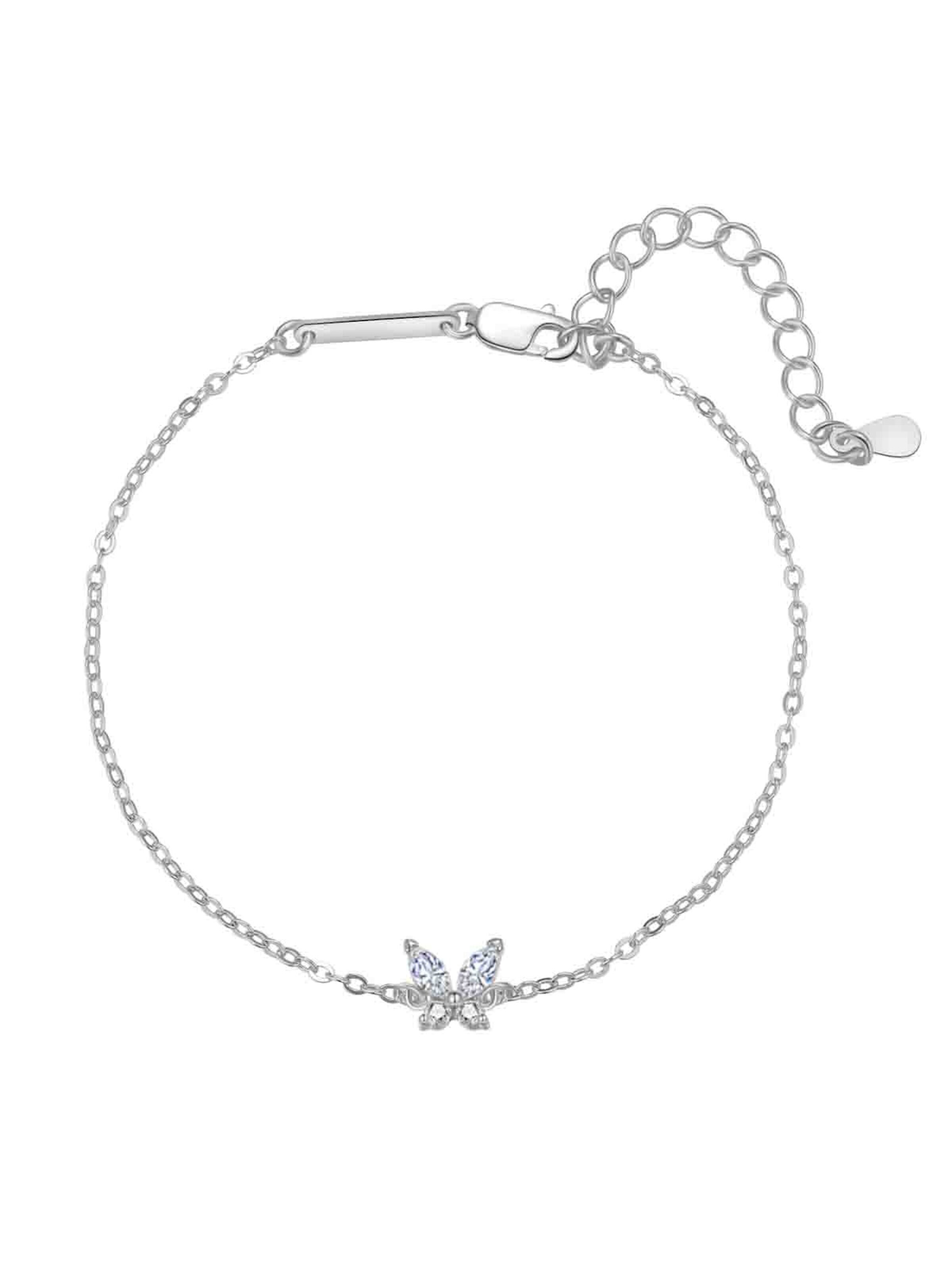 Hey Happiness Bracelet 'Gem Wings' in Silver