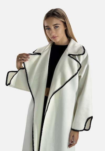 Elara Between-Seasons Coat in XS-XL in Pearl white, Item view