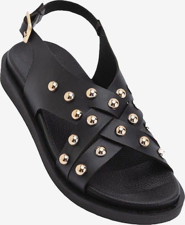 Limoya - Sandalias 'Lucina' en negro: frente