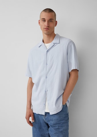 QS Regular fit Overhemd in Blauw: voorkant